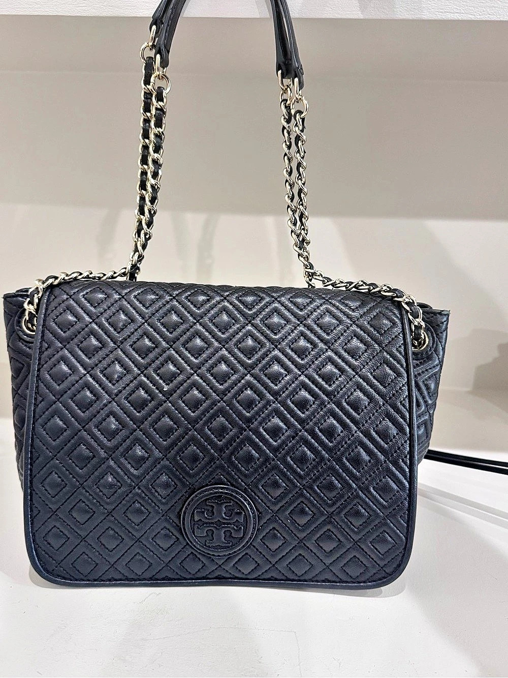Tory Burch Marion Convertible Shoulder Bag Quilted Leather Shoulder
